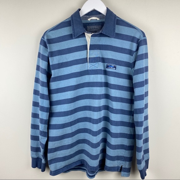 Ll Bean Lakewashed Rugby Shirt Blue 